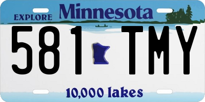 MN license plate 581TMY