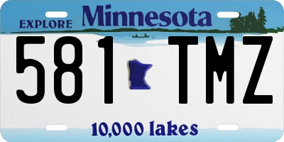 MN license plate 581TMZ
