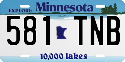 MN license plate 581TNB