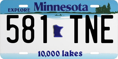 MN license plate 581TNE