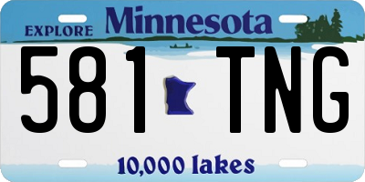 MN license plate 581TNG