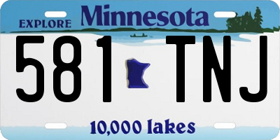 MN license plate 581TNJ