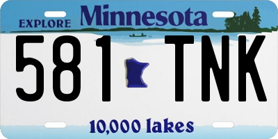 MN license plate 581TNK