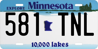 MN license plate 581TNL