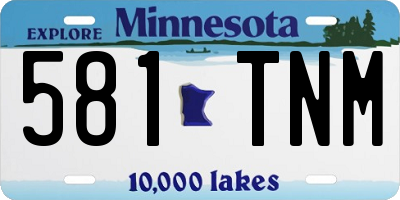 MN license plate 581TNM