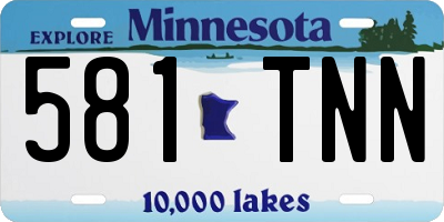 MN license plate 581TNN