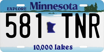 MN license plate 581TNR