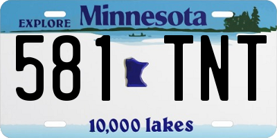 MN license plate 581TNT