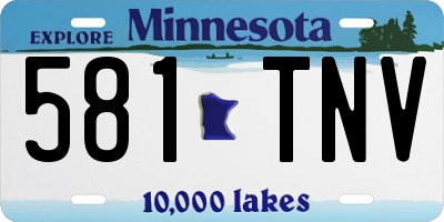 MN license plate 581TNV