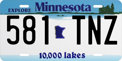 MN license plate 581TNZ