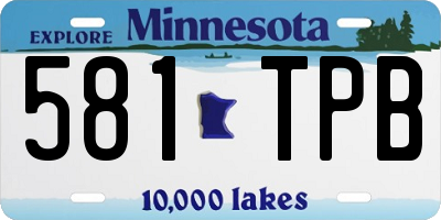 MN license plate 581TPB