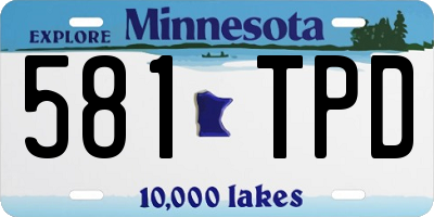 MN license plate 581TPD