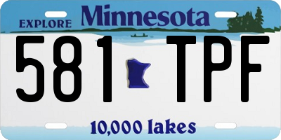 MN license plate 581TPF