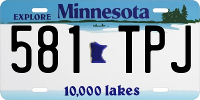 MN license plate 581TPJ