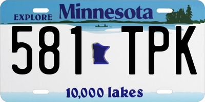 MN license plate 581TPK