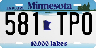 MN license plate 581TPO