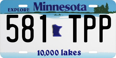 MN license plate 581TPP