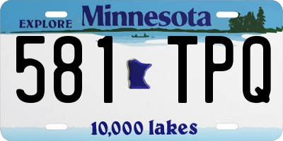 MN license plate 581TPQ