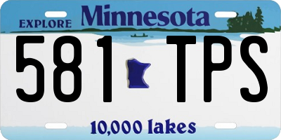 MN license plate 581TPS