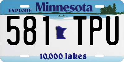 MN license plate 581TPU