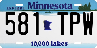 MN license plate 581TPW