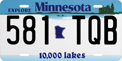 MN license plate 581TQB