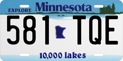 MN license plate 581TQE