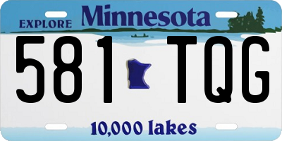 MN license plate 581TQG