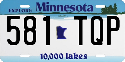 MN license plate 581TQP