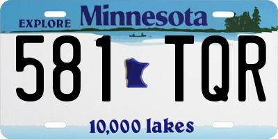 MN license plate 581TQR