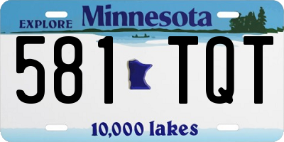 MN license plate 581TQT