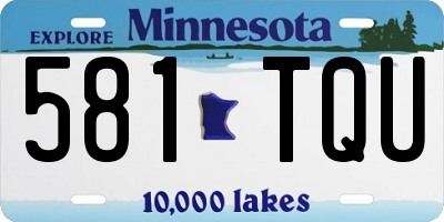 MN license plate 581TQU