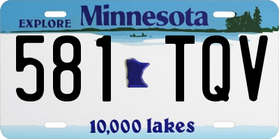 MN license plate 581TQV