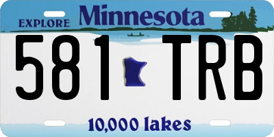 MN license plate 581TRB