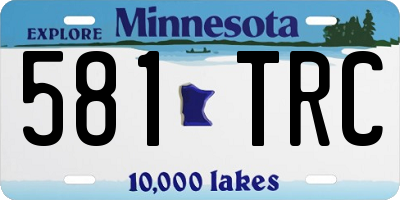 MN license plate 581TRC