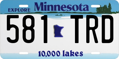 MN license plate 581TRD