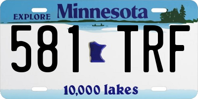 MN license plate 581TRF