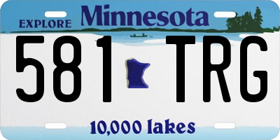 MN license plate 581TRG