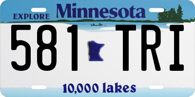 MN license plate 581TRI
