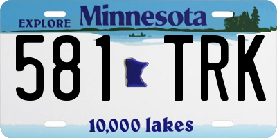 MN license plate 581TRK