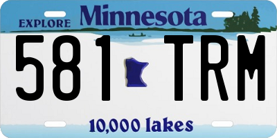 MN license plate 581TRM