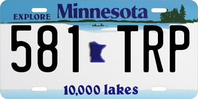 MN license plate 581TRP