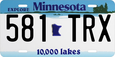 MN license plate 581TRX