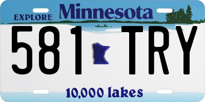 MN license plate 581TRY