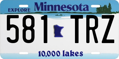 MN license plate 581TRZ