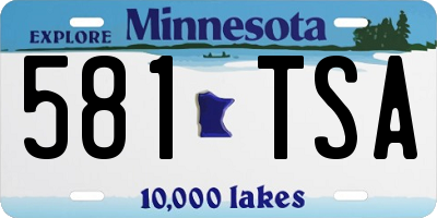 MN license plate 581TSA