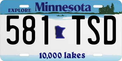 MN license plate 581TSD