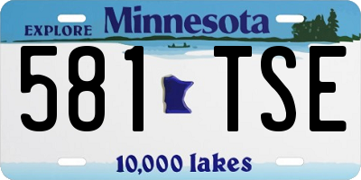 MN license plate 581TSE