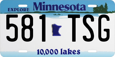 MN license plate 581TSG