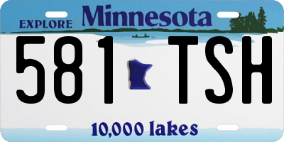 MN license plate 581TSH